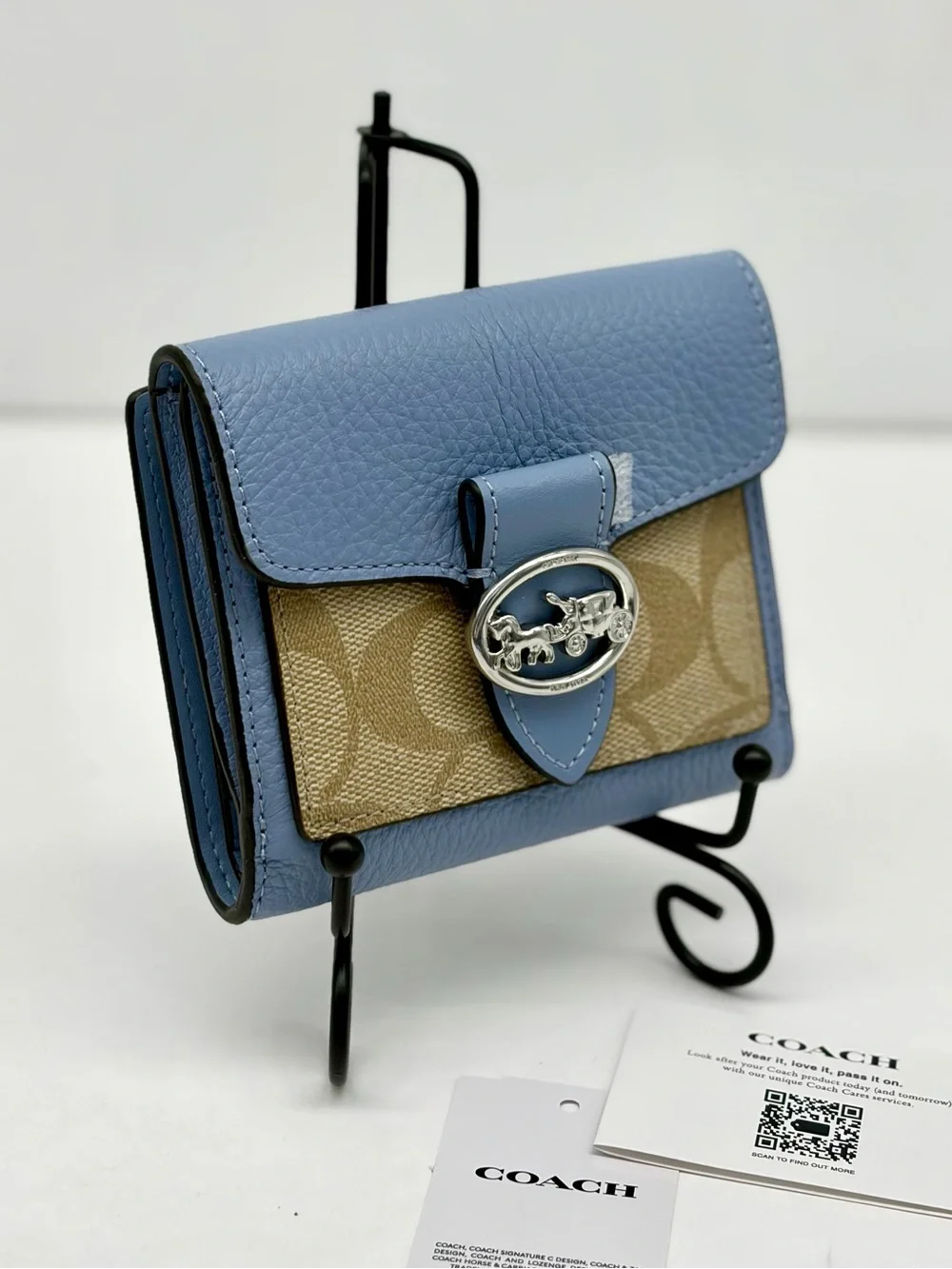 COACH GEORGIE SMALL WALLET IN SIGNATURE CANVAS NWT